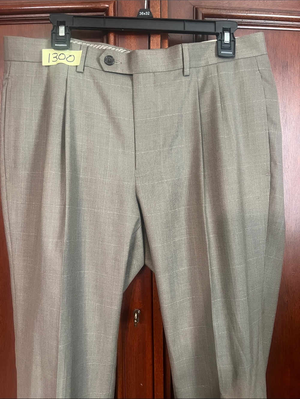Lauren Ralph Lauren Classic Plaid Dress Pants - Light Taupe 34/3o NWT